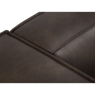 Nahast tumba Agawa, 100x100x39 cm, pruuni värvi hind ja info | Kott-toolid, tumbad, järid | kaup24.ee