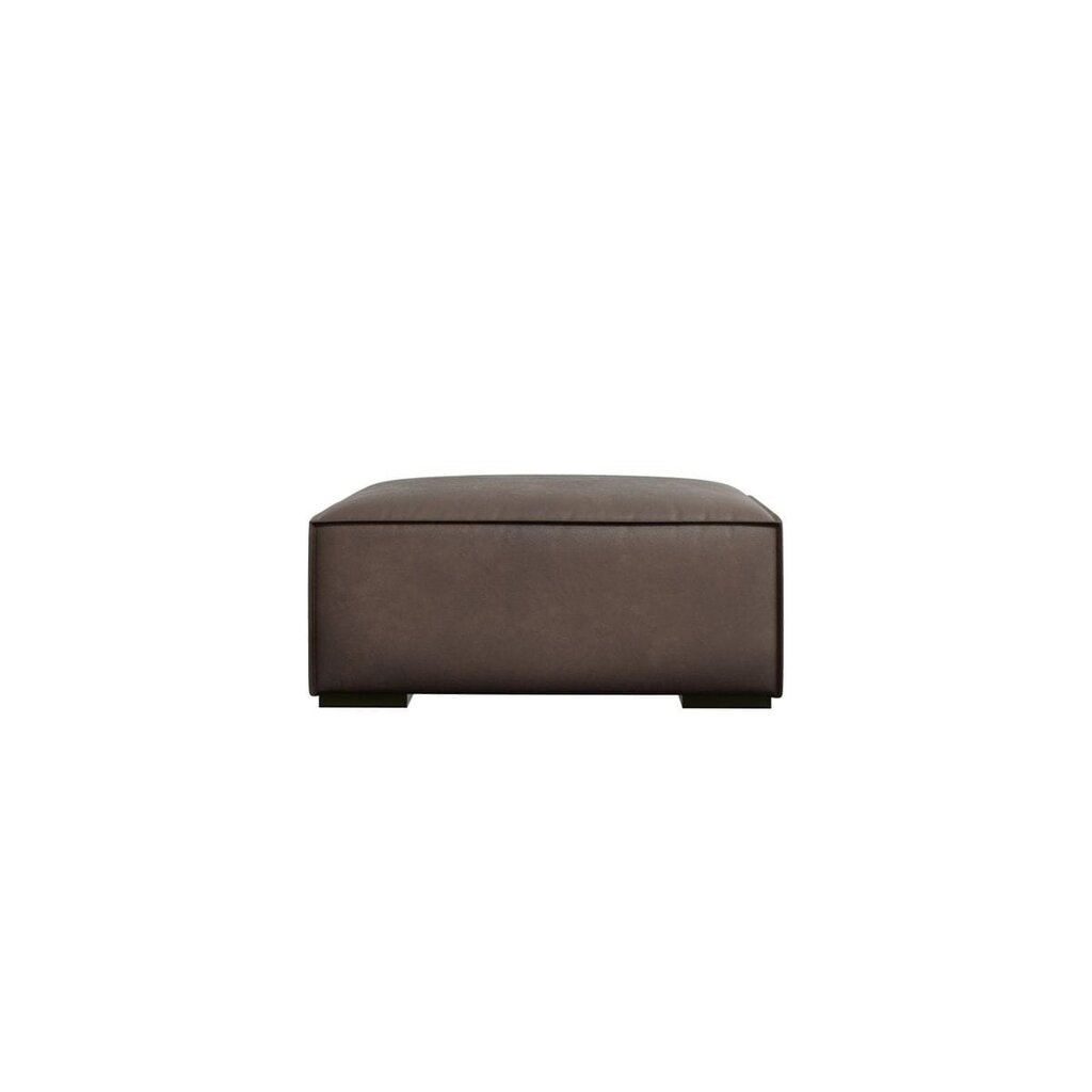 Nahast tumba Agawa, 100x100x39 cm, pruuni värvi hind ja info | Kott-toolid, tumbad, järid | kaup24.ee