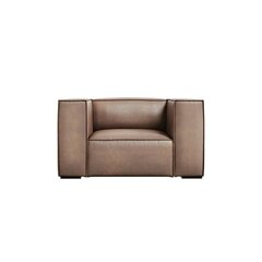 Кожаное кресло Agawa, 113x95x68 см, бежевое цена и информация | Кресла в гостиную | kaup24.ee