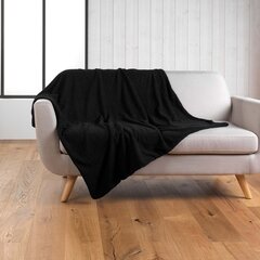 throw 125 x 150 cm plain curly wooly black цена и информация | Покрывала, пледы | kaup24.ee