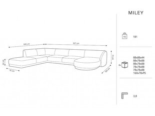 Мягкий уголок Micadoni Home Miley, коричневый цена и информация | Угловые диваны | kaup24.ee