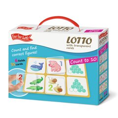 Lotto läbipaistvate plastkaartidega, loendage 10-ni цена и информация | Развивающие игрушки | kaup24.ee