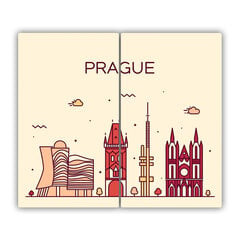 Tulup Lõikelaud Praha hoone, 2x30x52 cm hind ja info | Lõikelauad | kaup24.ee