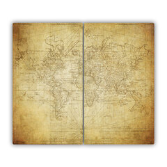 Tulup Lõikelaud Vana maailma kaart, 2x30x52 cm hind ja info | Lõikelauad | kaup24.ee