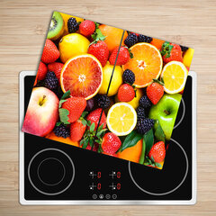 Tulup Lõikelaud Värvilised puuviljad, 2x30x52 cm hind ja info | Lõikelauad | kaup24.ee