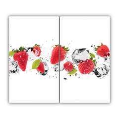 Tulup Lõikelaud Maasikad ja vesi, 2x30x52 cm hind ja info | Lõikelauad | kaup24.ee