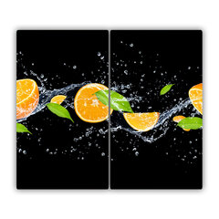 Tulup Lõikelaud Apelsinid ja vesi, 2x30x52 cm hind ja info | Lõikelauad | kaup24.ee