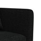 vidaXL L-kujuline diivanvoodi, must, 275 x 140 x 70 cm, kangas цена и информация | Diivanid ja diivanvoodid | kaup24.ee
