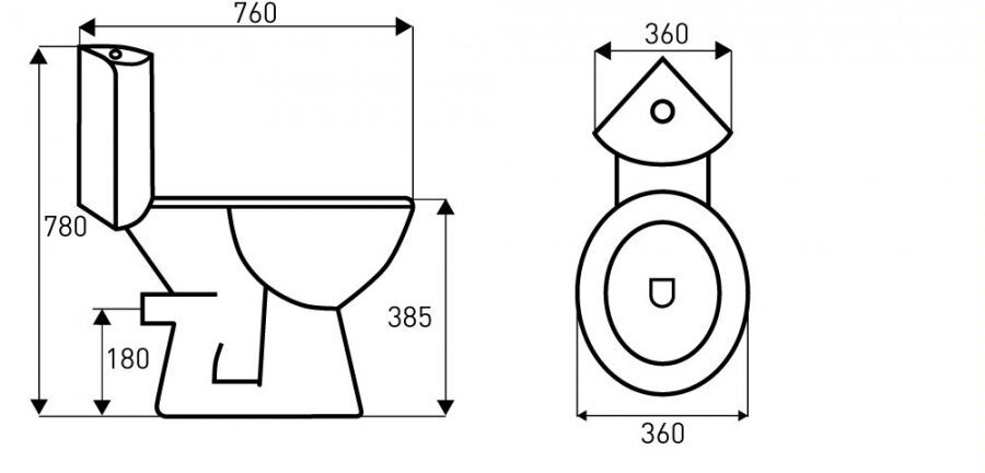 Klosett Kerra Corner KR 61 цена и информация | WС-potid | kaup24.ee