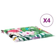 vidaXL aiatooli istmepadjad 4 tk, mitmevärviline, 40x40x3 cm, kangas цена и информация | Подушки, наволочки, чехлы | kaup24.ee