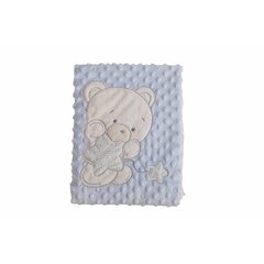 Детское одеяло Синий Медведь Двойное вышивка (100 x 75 cm) цена и информация | Покрывала, пледы | kaup24.ee