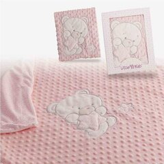 Детское одеяло Розовый Медведь Двойное вышивка (100 x 75 cm) цена и информация | Покрывала, пледы | kaup24.ee