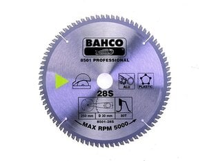 Пильный диск Bahco 216x30 мм 48H -5°, (адаптер 25 мм), по алюминию цена и информация | Пилы, циркулярные станки | kaup24.ee