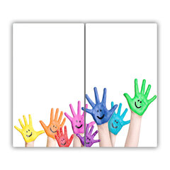 Tulup Lõikelaud Värvitud käed, 2x30x52 cm hind ja info | Lõikelauad | kaup24.ee