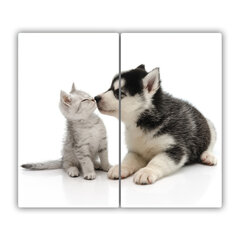 Tulup Lõikelaud Koer ja kass, 2x30x52 cm hind ja info | Lõikelauad | kaup24.ee