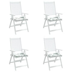 vidaXL tooli istmepadjad 4 tk, lehemuster, 40 x 40 x 3 cm, kangas hind ja info | Toolipadjad ja -katted | kaup24.ee
