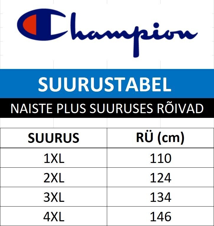 Naiste T-särk Champion plus suurus 115216-PS157 hind ja info | Naiste T-särgid, topid | kaup24.ee