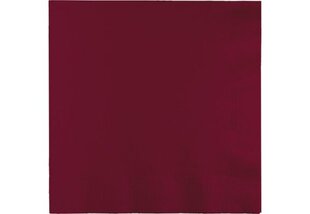 Pabersalvrätikud 33 cm kahekihilised, Burgundia värvi, 50 tk hind ja info | Ühekordsed nõud | kaup24.ee