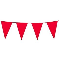 Пластиковое украшение, красное, 10 м, 1 шт. цена и информация | Гудки для вечеринки Clown Face (4шт.) | kaup24.ee