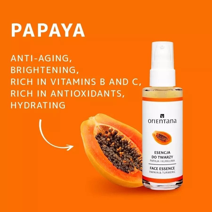 Näoessents Papaya ja kurkumaga Orientana, 50ml цена и информация | Näoõlid, seerumid | kaup24.ee