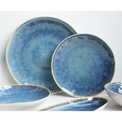 Плоская тарелка DKD Home Decor, синяя / белая, 27.5 x 27.5 x 2.7 см цена и информация | Посуда, тарелки, обеденные сервизы | kaup24.ee