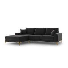 Пятиместный диван Velvet Larnite, 254x182x90 см, темно серый цвет цена и информация | Угловые диваны | kaup24.ee