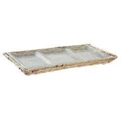 Suupistete alus DKD Home Decor 42 x 20 x 3,5 cm Naturaalne Läbipaistev hind ja info | Lauanõud ja kööginõud | kaup24.ee