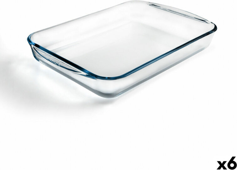 Ahjuvorm Pyrex Classic Ristkülikukujuline Läbipaistev 40 x 27 x 6 cm (6 tk) hind ja info | Ahjuvormid ja küpsetustarvikud | kaup24.ee