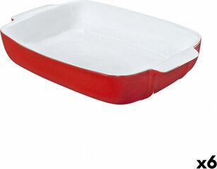 Форма для выпечки Pyrex Signature Прямоугольный Красный 29 x 19 x 7 cm Керамика Белый (6 штук) цена и информация | Формы, посуда для выпечки | kaup24.ee