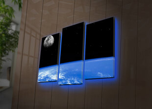 Репродукция из трех частей Луна и земля цена и информация | Картины, живопись | kaup24.ee