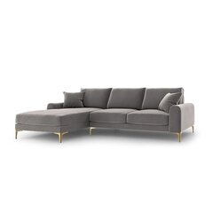 Пятиместный диван Velvet Larnite, 254x182x90 см, светло серый цвет цена и информация | Угловые диваны | kaup24.ee