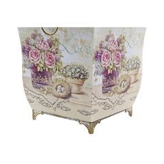 Набор горшков DKD Home Decor Розовый Металл Цветы Shabby Chic (21,5 x 21,5 x 25 cm) цена и информация | Вазоны | kaup24.ee