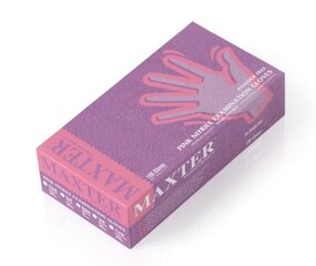 Перчатки нитриловые Maxter розовые, размер S, 100 шт. цена и информация | Аптечки | kaup24.ee