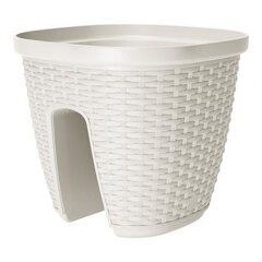 Planter for Railing Poétic Casa Mesh Пластик Белый (30 x 30 x 26 cm) цена и информация | Вазоны | kaup24.ee