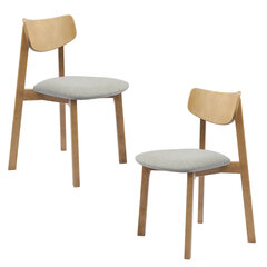 2-osaline söögitoa toolide komplekt Vega, helepruun hind ja info | Söögilaua toolid, köögitoolid | kaup24.ee