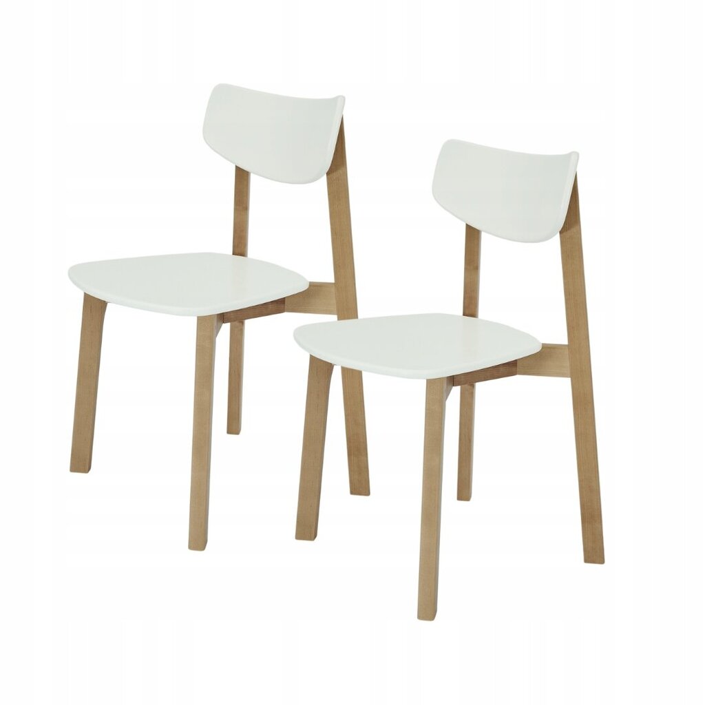 2-osaline söögitoa toolide komplekt Vega, helepruun/valge hind ja info | Söögitoolid, baaritoolid | kaup24.ee