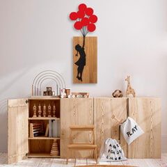 Декорация на стену Girl And Baloons, 1 шт. цена и информация | Детали интерьера | kaup24.ee