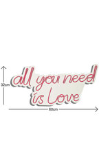 Dekoratiivne seinavalgusti All You Need is Love, 1 tk. hind ja info | Sisustuselemendid | kaup24.ee