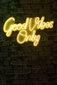 Dekoratiivne seinavalgusti Good Vibes Only 2, 1 tk. цена и информация | Sisustuselemendid | kaup24.ee