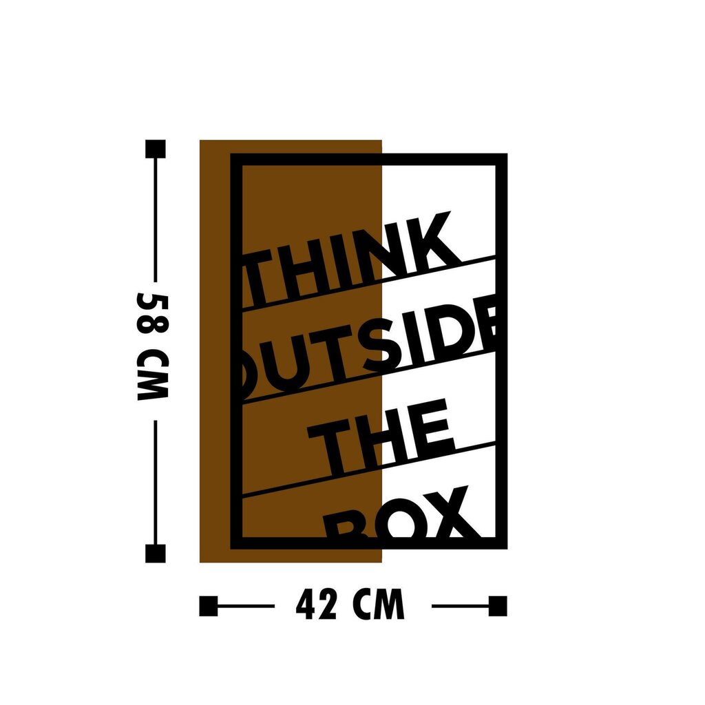 Seinakaunistus Think Outside The Box, 1 tk цена и информация | Sisustuselemendid | kaup24.ee