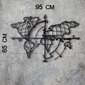 Seinakaunistus World Map Compass Led Black, 1 tk. цена и информация | Sisustuselemendid | kaup24.ee