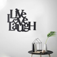 Seinakaunistus Live Love Laugh, 1 tk. цена и информация | Детали интерьера | kaup24.ee