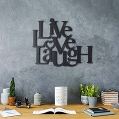 Seinakaunistus Live Love Laugh, 1 tk. цена и информация | Детали интерьера | kaup24.ee