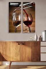 Репродукция из двух частей Бокал вина цена и информация | Картины, живопись | kaup24.ee