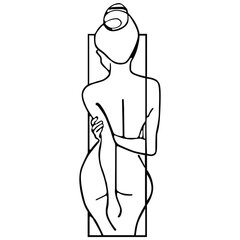 Декорация на стену Geometric Nude Woman, 1 шт. цена и информация | Детали интерьера | kaup24.ee