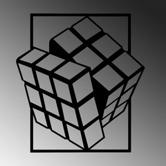 Декорация на стену Rubik's Cube, 1 шт. цена и информация | Детали интерьера | kaup24.ee