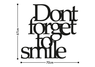 Декорация на стену Dont Forget To Smile, 1 шт. цена и информация | Детали интерьера | kaup24.ee