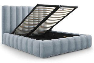 Кровать с ящиком для постельного белья Kelp, 230x185x125 см, светло-голубой цвет цена и информация | Кровати | kaup24.ee