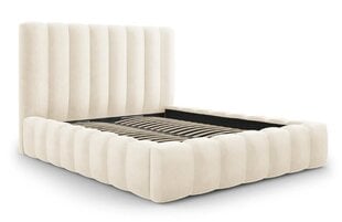 Кровать с ящиком для постельного белья Kelp, 230x185x125 см, песочный цвет цена и информация | Кровати | kaup24.ee
