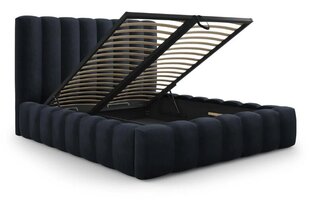 Кровать с ящиком для постельного белья Kelp, 230x165x125 см, темно-синий цвет цена и информация | Кровати | kaup24.ee